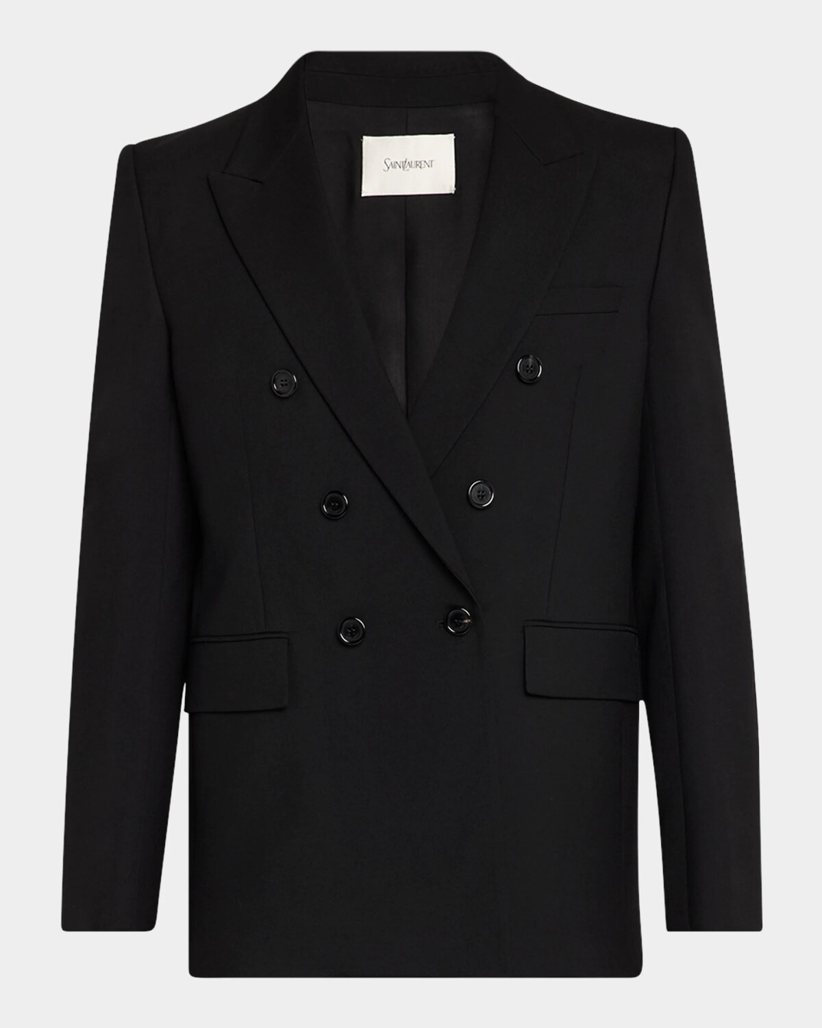 Мужское шерстяное спортивное пальто на 6 пуговицах Saint Laurent, цвет Nero
Мужское шерстяное спортивное пальто на 6 пуговицах Saint Laurent, цвет Nero