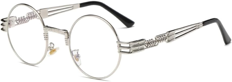 Круглые солнцезащитные очки в стиле стимпанк для мужчин и женщин, металлические очки, винтажные солнцезащитные очки с защитой от УФ-излучения UV400 generic, Silver Clear
Круглые солнцезащитные очки в стиле стимпанк для мужчин и женщин, металлические очки, винтажные солнцезащитные очки с защитой от УФ-излучения UV400 generic, Silver Clear