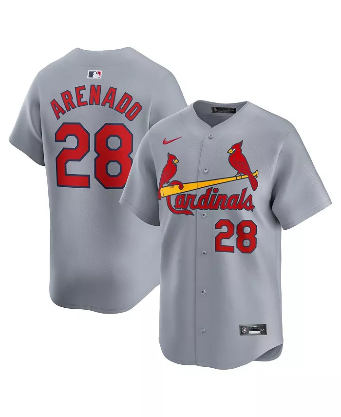 Мужская серая выездная лимитированная джерси Nolan Arenado St. Louis Cardinals Nike
Мужская серая выездная лимитированная джерси Nolan Arenado St. Louis Cardinals Nike