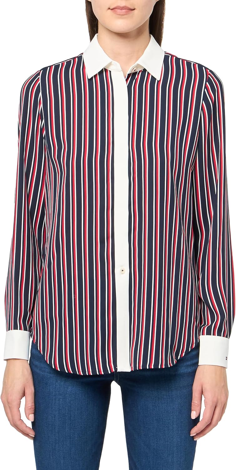 Женские полосатые рубашки на пуговицах Tommy Hilfiger, Sky Captain
Женские полосатые рубашки на пуговицах Tommy Hilfiger, Sky Captain