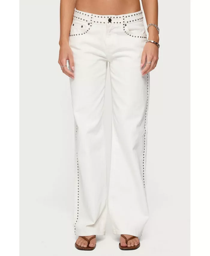 Женские джинсы Quincy с заклепками и низкой талией Edikted, белый
Женские джинсы Quincy с заклепками и низкой талией Edikted, белый