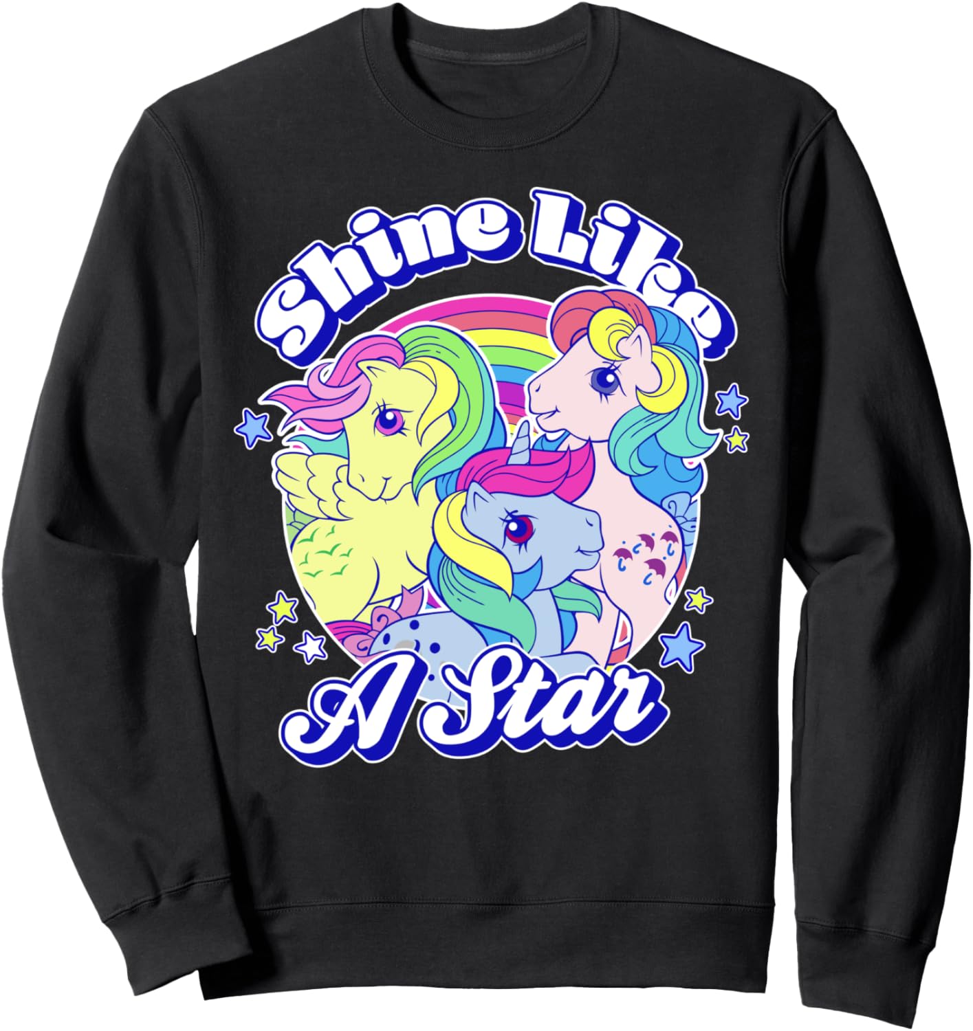 Групповое фото пони Сияй как звезда Винтажная толстовка с пони My Little Pony, черный
Групповое фото пони Сияй как звезда Винтажная толстовка с пони My Little Pony, черный