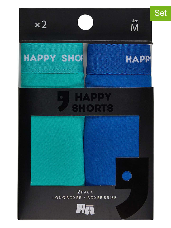 Happy Shorts Комплект из 2 штук: боксерские шорты сине-бирюзового цвета
Happy Shorts Комплект из 2 штук: боксерские шорты сине-бирюзового цвета