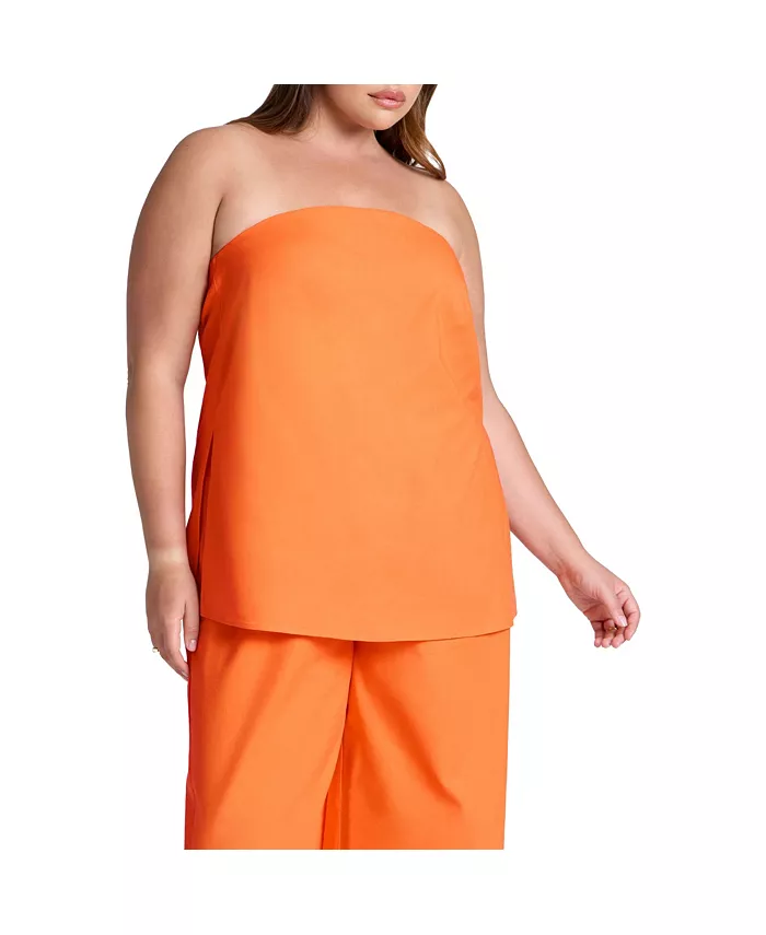 Женский топ-труба из льняной смеси ELOQUII, оранжевый
Женский топ-труба из льняной смеси ELOQUII, оранжевый