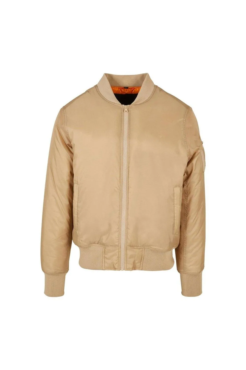 Контрастный бомбер Build Your Brand, бежевый
Контрастный бомбер Build Your Brand, бежевый