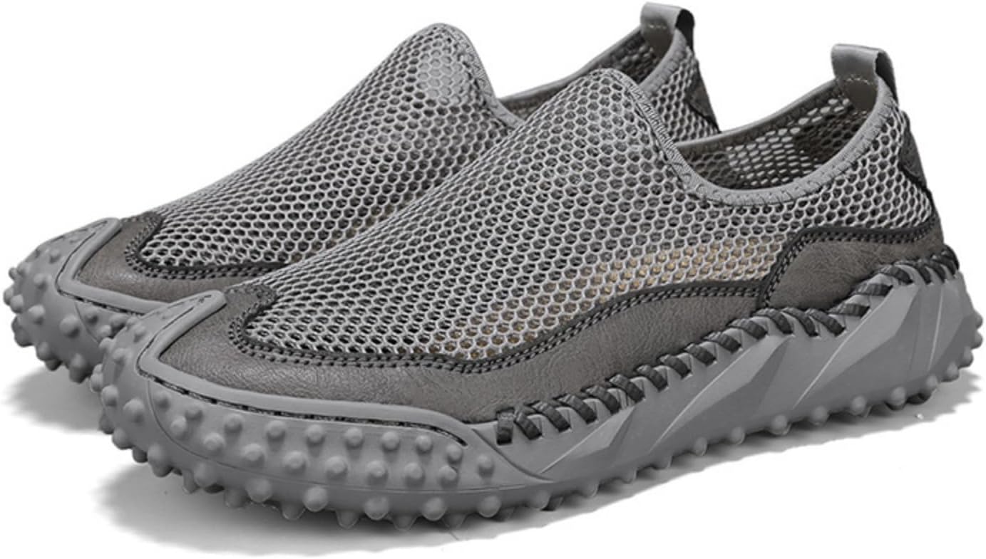 Мужские летние кроссовки для ходьбы, сетчатые, дышащие, для походов/бизнеса/на открытом воздухе, мокасины с противоскользящей подошвой Khwfjas, серый
Мужские летние кроссовки для ходьбы, сетчатые, дышащие, для походов/бизнеса/на открытом воздухе, мокасины с противоскользящей подошвой Khwfjas, серый