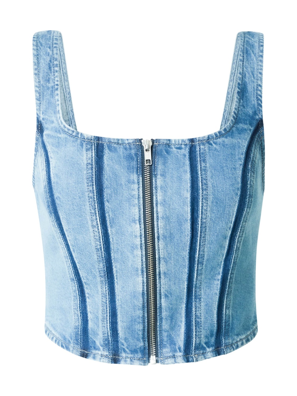 LEVI'S Топ 'Seamed Zip Bustier Top' в синем дениме
LEVI'S Топ 'Seamed Zip Bustier Top' в синем дениме