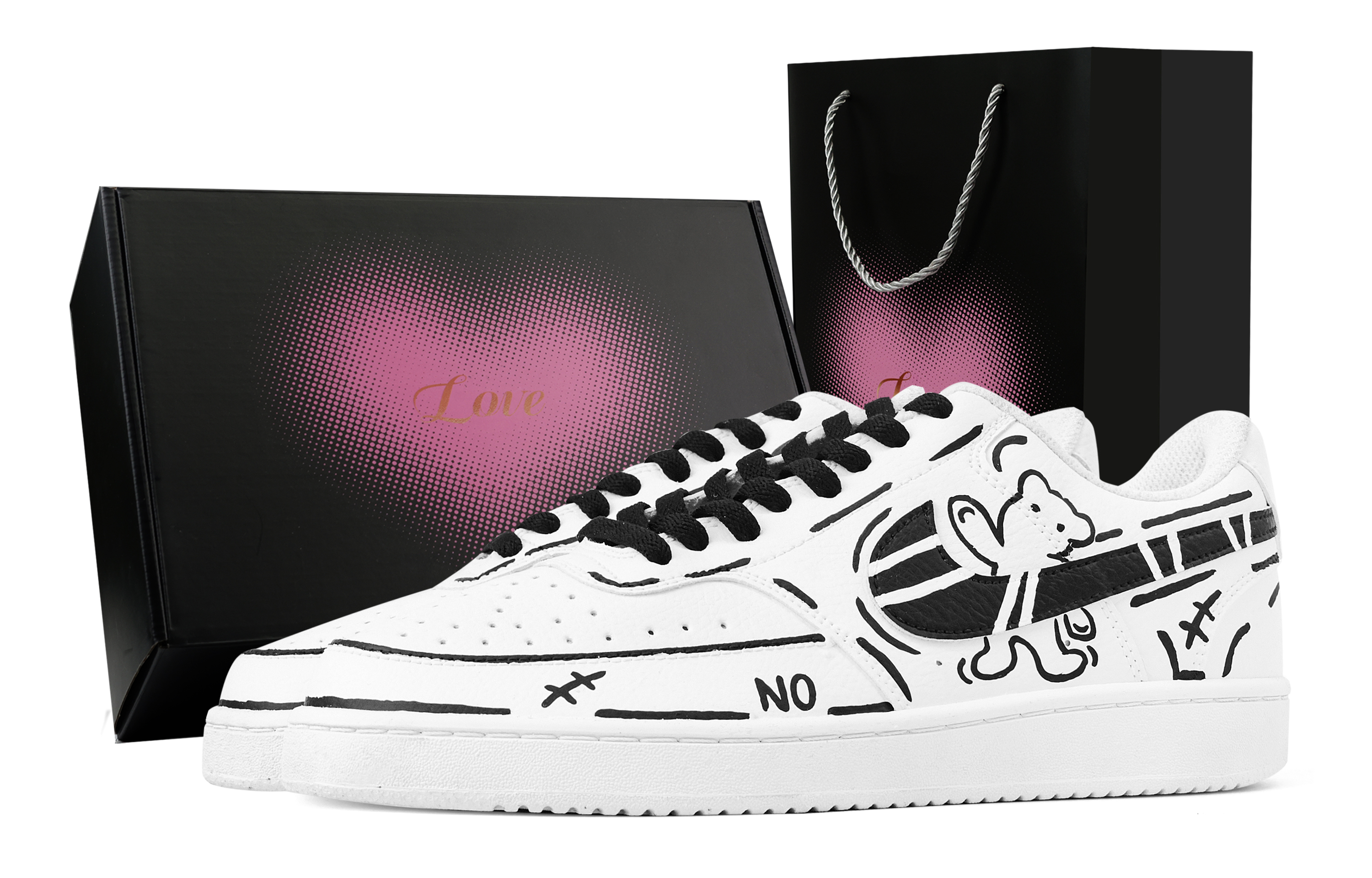 Nike Кроссовки Court Vision 1 Dimensional Assault Heart Box с низким верхом, устойчивые к истиранию, мужские, черно-белые 
Nike Кроссовки Court Vision 1 Dimensional Assault Heart Box с низким верхом, устойчивые к истиранию, мужские, черно-белые