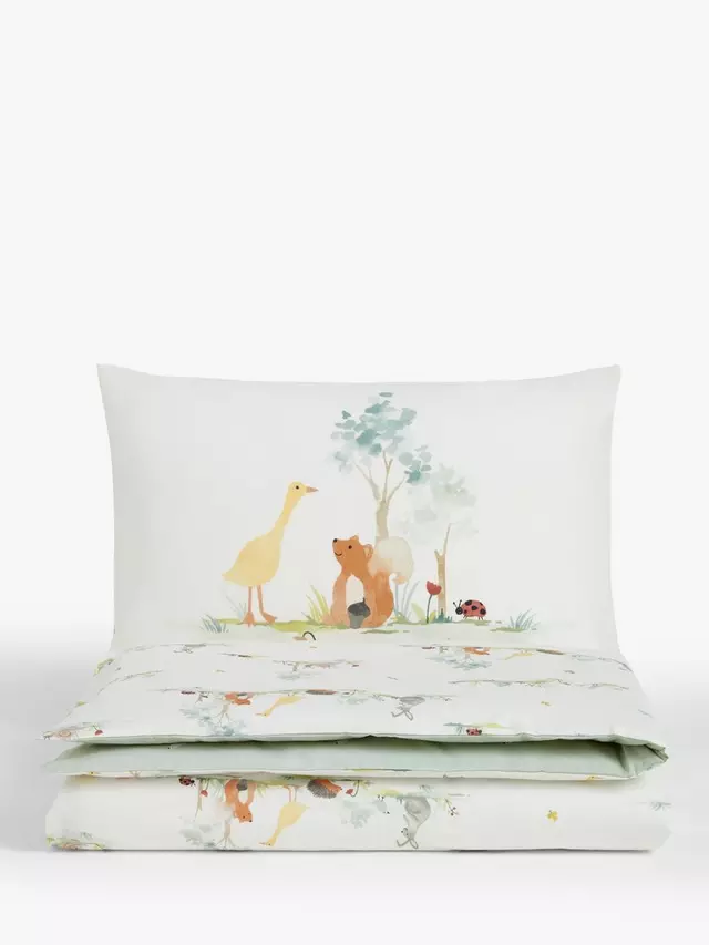 Пододеяльник и наволочка John Lewis Little Animals Toddler Pure Cotton, разноцветный
Пододеяльник и наволочка John Lewis Little Animals Toddler Pure Cotton, разноцветный