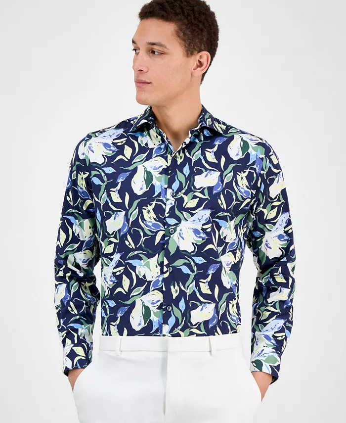 Мужская рубашка Isola Bella с длинным рукавом и цветочным принтом, приталенный крой, застегивается на пуговицы Bar III, синий
Мужская рубашка Isola Bella с длинным рукавом и цветочным принтом, приталенный крой, застегивается на пуговицы Bar III, синий