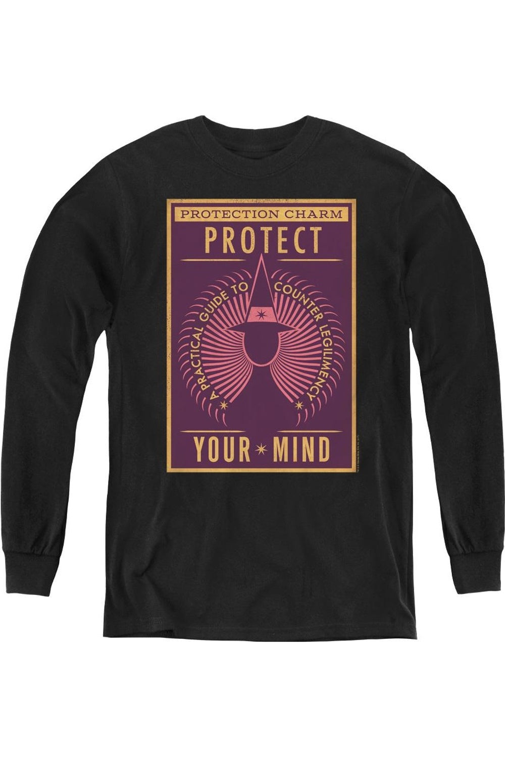 Фантастические твари Защити свой разум молодежная футболка с длинным рукавом Gildan, черный
Фантастические твари Защити свой разум молодежная футболка с длинным рукавом Gildan, черный