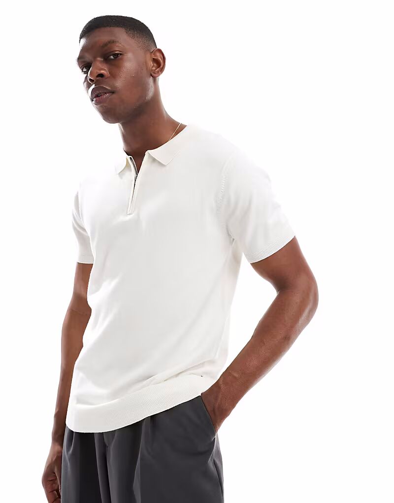 Трикотажная рубашка-поло с короткими рукавами и застежкой-молнией French Connection цвета экрю French Connection Mens
Трикотажная рубашка-поло с короткими рукавами и застежкой-молнией French Connection цвета экрю French Connection Mens