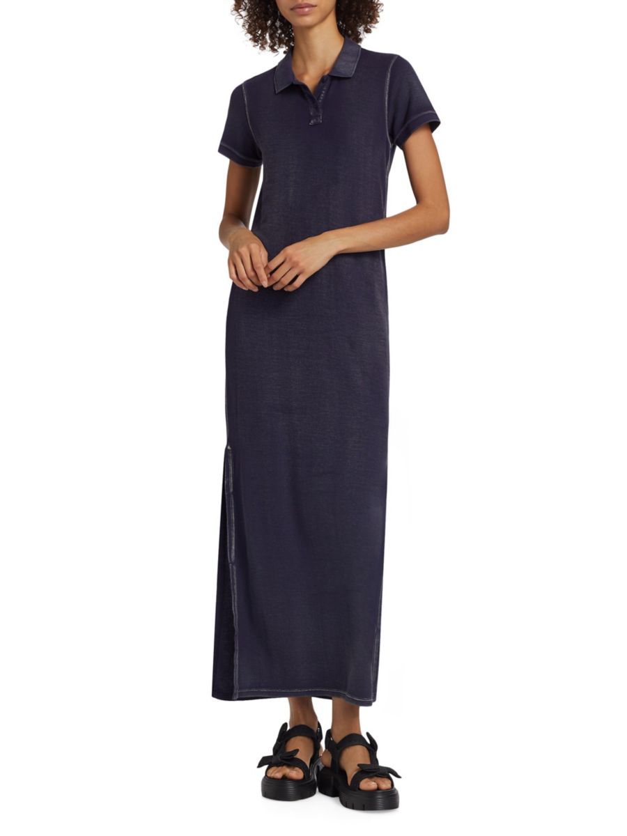 Платье-поло из хлопкового трикотажа с короткими рукавами ATM Anthony Thomas Melillo, цвет Midnight Wash
Платье-поло из хлопкового трикотажа с короткими рукавами ATM Anthony Thomas Melillo, цвет Midnight Wash