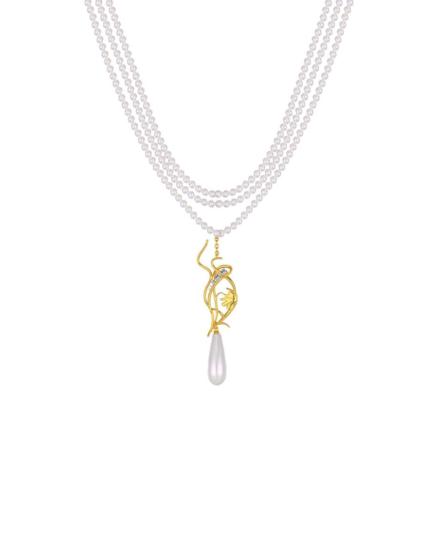 Колье с ландышами RETRO CHIC, White & gold
Колье с ландышами RETRO CHIC, White & gold