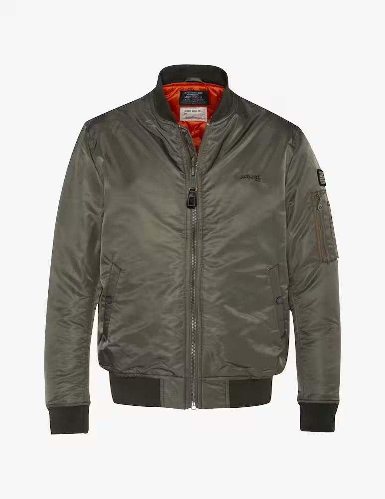 Куртка-бомбер из нейлона с нашивками Schott, зеленый
Куртка-бомбер из нейлона с нашивками Schott, зеленый