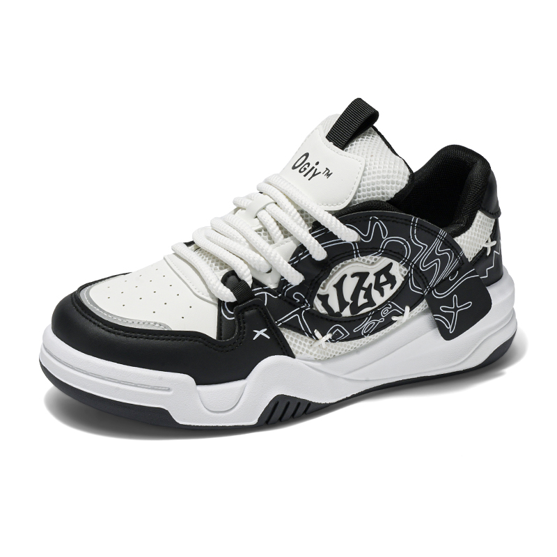 TONYBEAR Износостойкие мужские скейтерские кеды низкие бело-черные, цвет White Black
TONYBEAR Износостойкие мужские скейтерские кеды низкие бело-черные, цвет White Black