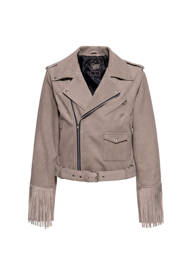 Кожаная куртка с отделкой бахромой Queen Kerosin, желтый
Кожаная куртка с отделкой бахромой Queen Kerosin, желтый