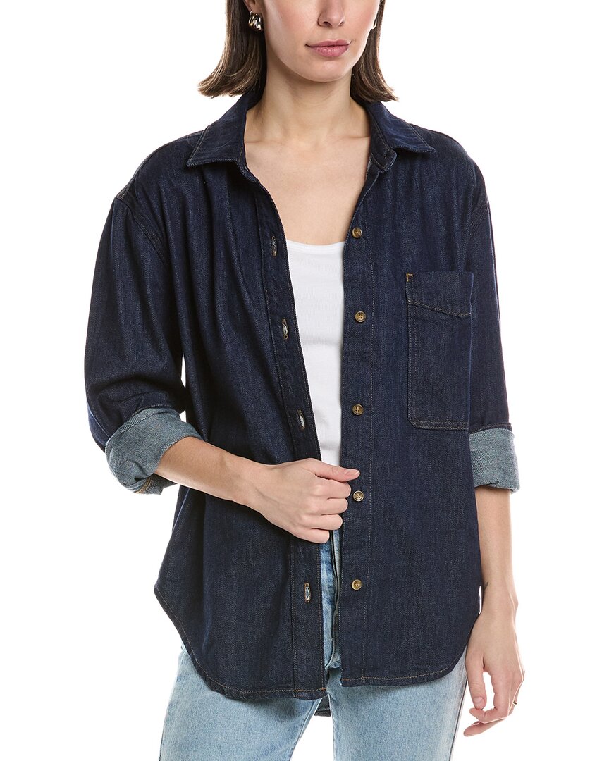 HUDSON Jeans Свободная рубашка на пуговицах, синий 
HUDSON Jeans Свободная рубашка на пуговицах, синий