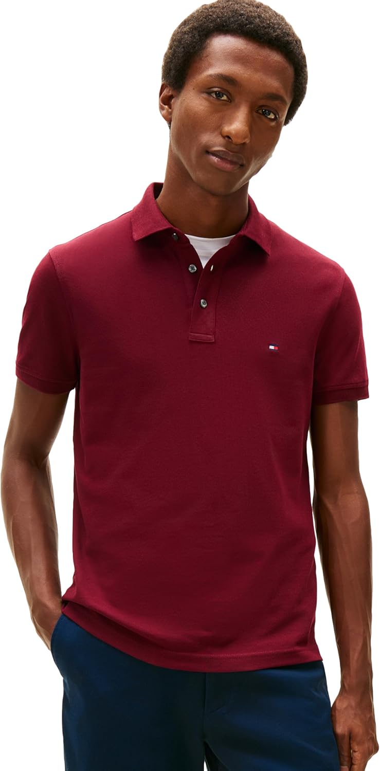 Мужские рубашки поло с коротким рукавом Tommy Hilfiger облегающего кроя из эластичного органического хлопка пике, Deep Rouge
Мужские рубашки поло с коротким рукавом Tommy Hilfiger облегающего кроя из эластичного органического хлопка пике, Deep Rouge