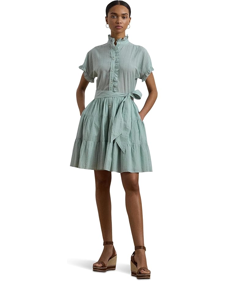 Платье Lauren Ralph Lauren Striped Ruffle Trim Voile Shirtdress, цвет Washed Sage Multi
Платье Lauren Ralph Lauren Striped Ruffle Trim Voile Shirtdress, цвет Washed Sage Multi