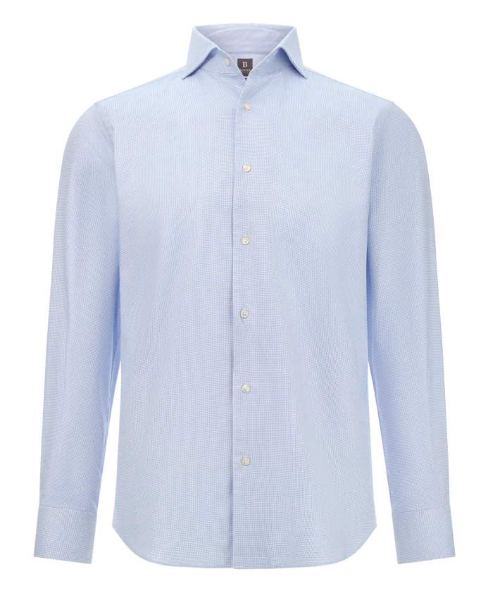 Хлопковая рубашка жаккард стандартного кроя Boggi Milano, синий
Хлопковая рубашка жаккард стандартного кроя Boggi Milano, синий