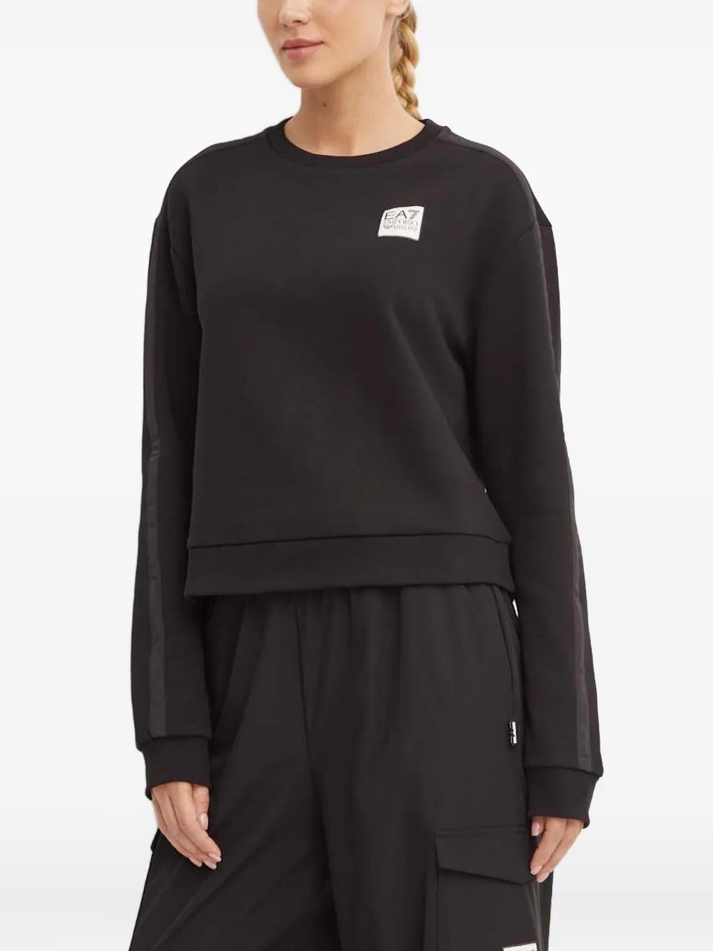 Свитшот с логотипом и полосками Ea7 Emporio Armani, черный
Свитшот с логотипом и полосками Ea7 Emporio Armani, черный