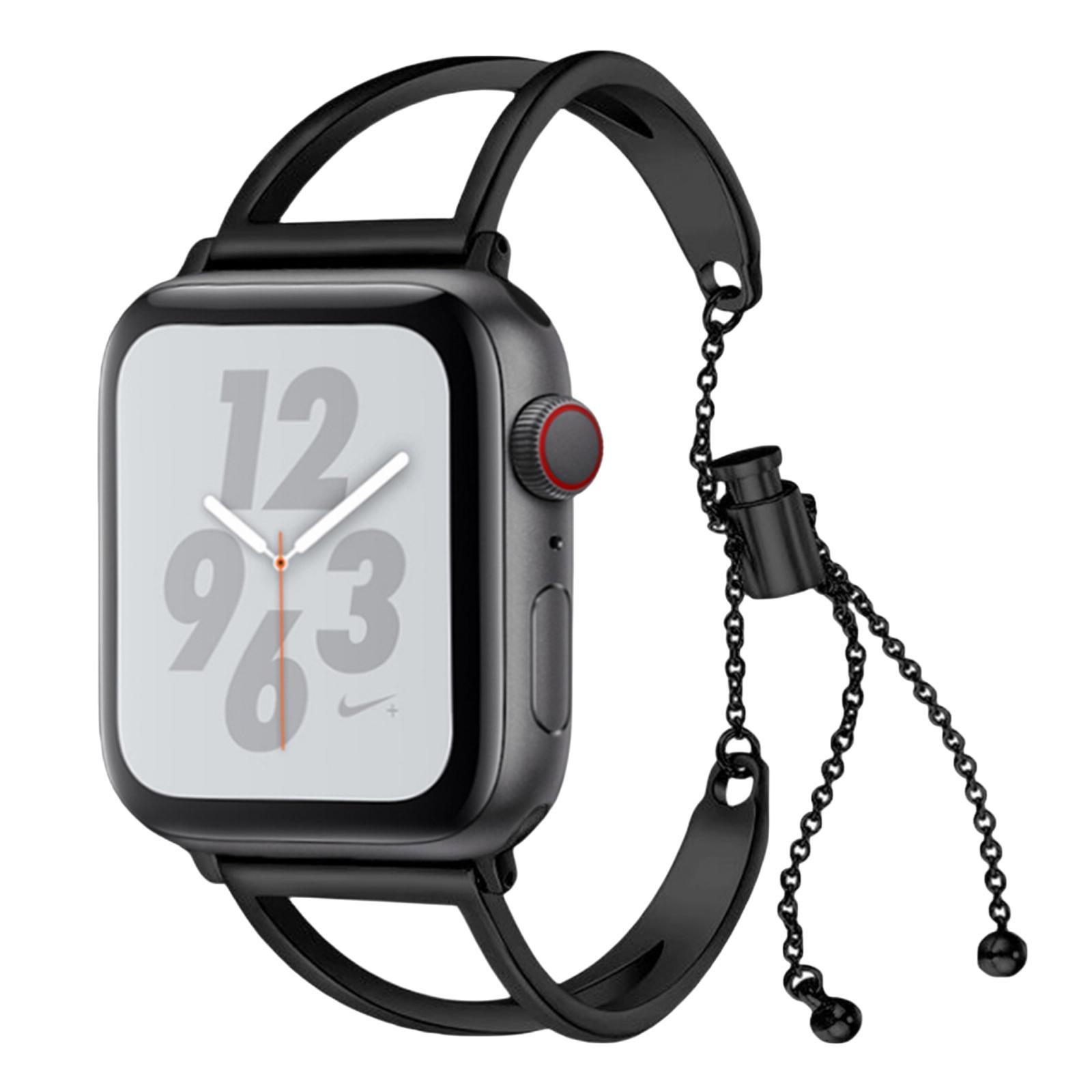 Ремешок Apple совместимость нержавеющая сталь материал 130-200 мм Zhongwo, черный
Ремешок Apple совместимость нержавеющая сталь материал 130-200 мм Zhongwo, черный