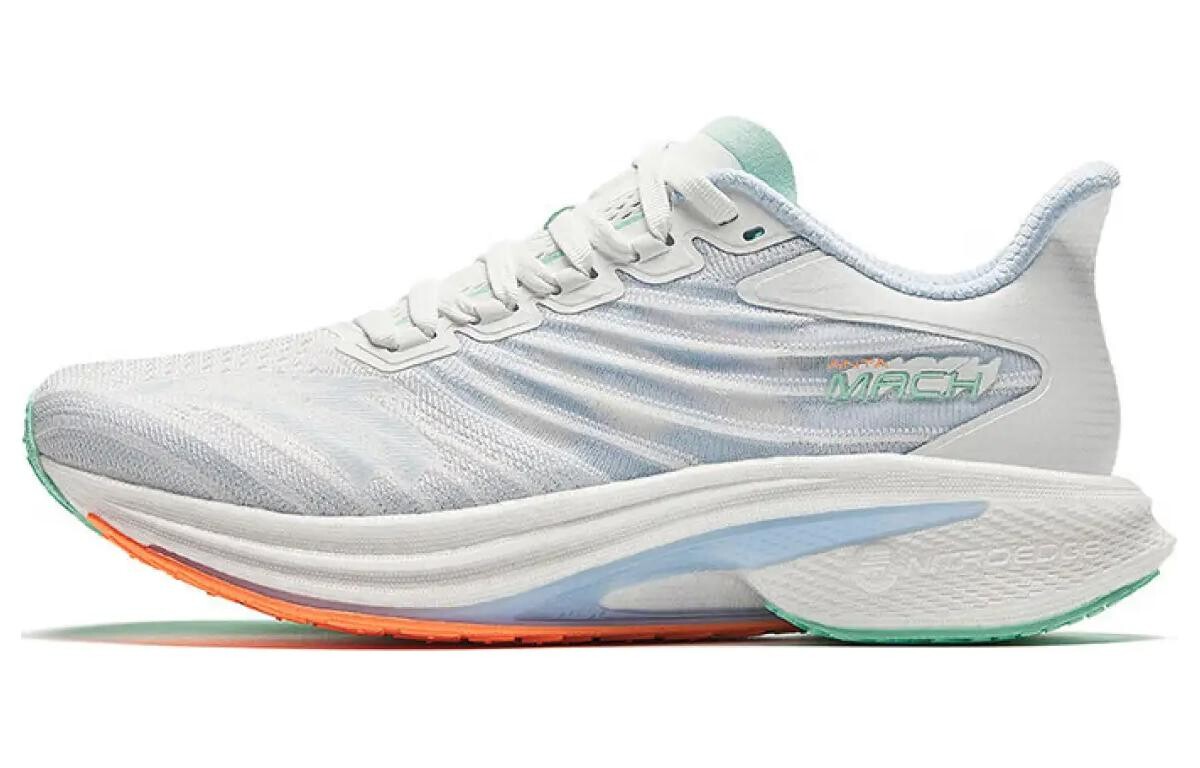 Кроссовки женские MACH Mach 4.0 с низким верхом, цвет папирус/вода, небесно-голубой/флуоресцентный бело-зеленый Anta
Кроссовки женские MACH Mach 4.0 с низким верхом, цвет папирус/вода, небесно-голубой/флуоресцентный бело-зеленый Anta