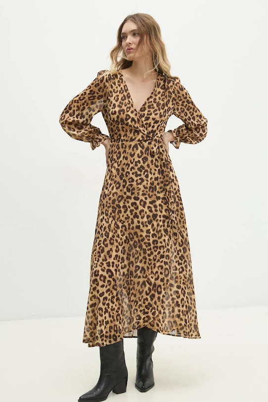 Платье с шелком Answear.Lab, бежевый
Платье с шелком Answear.Lab, бежевый