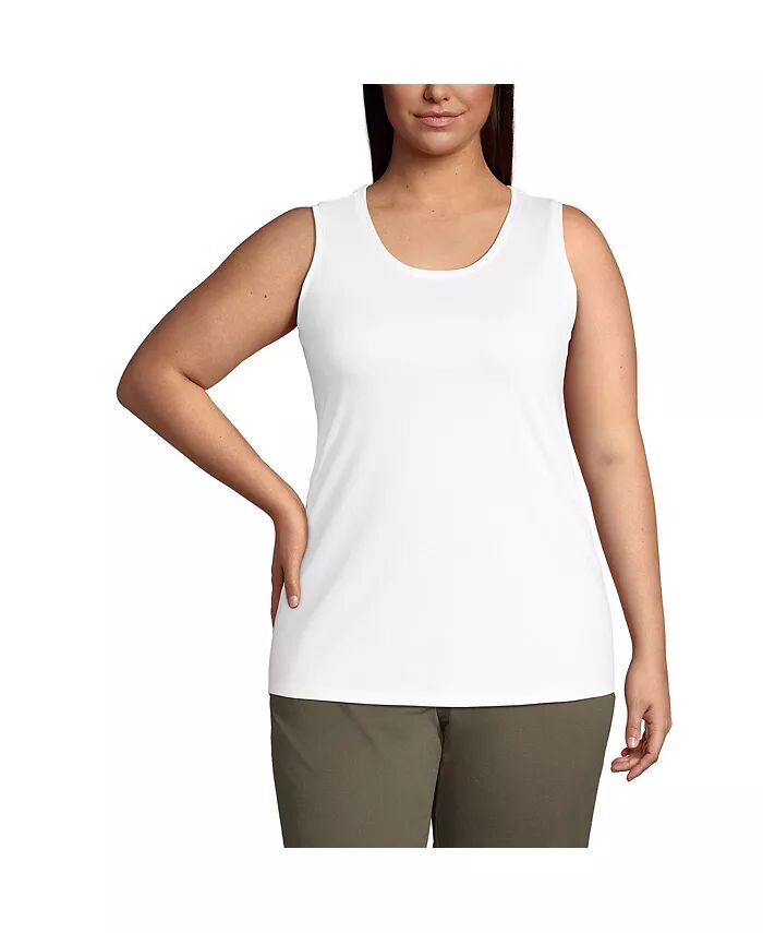 Женская хлопковая туника-топ Supima больших размеров Lands' End, белый
Женская хлопковая туника-топ Supima больших размеров Lands' End, белый