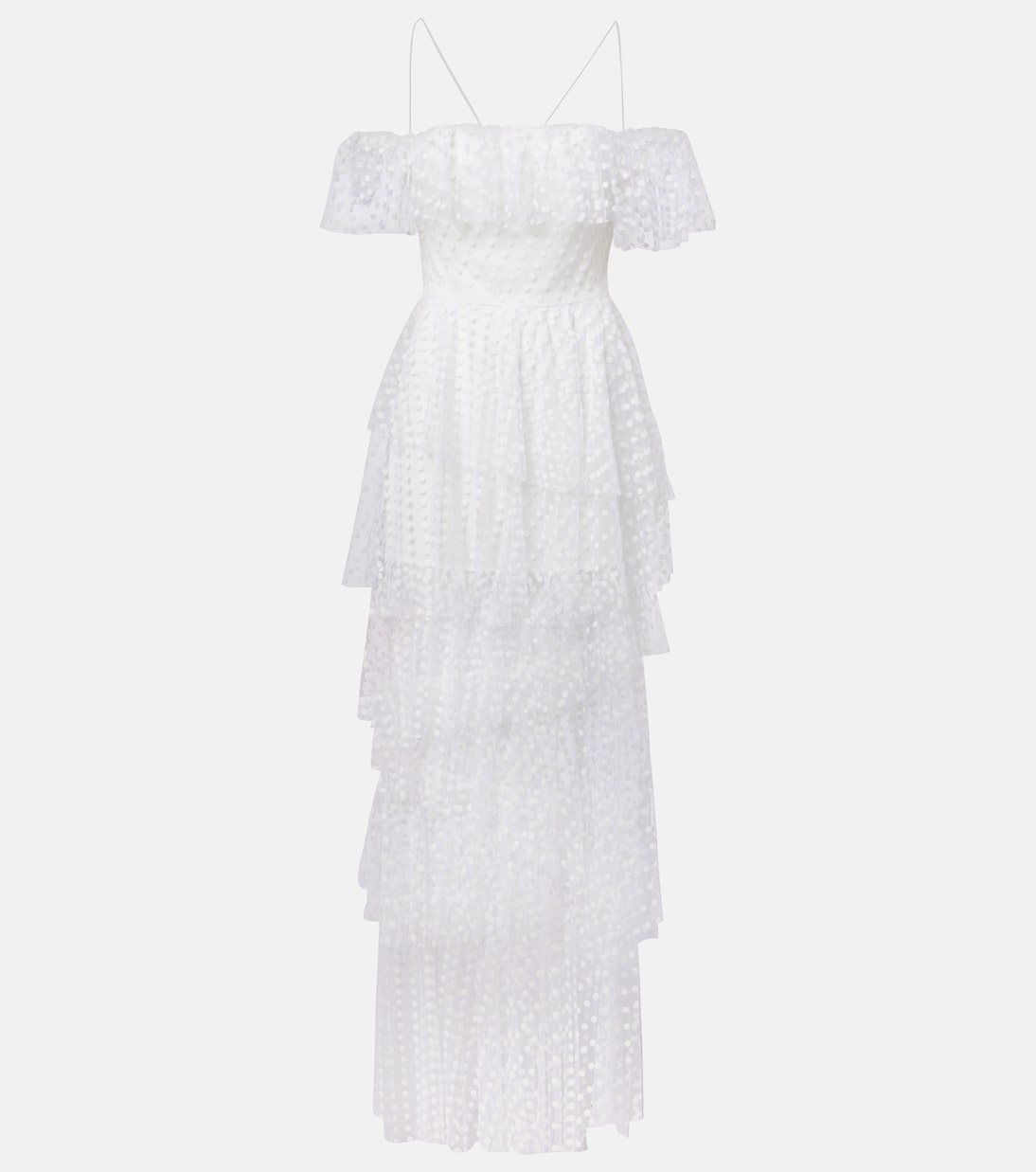 Кармен макси-платье из тюля в горошек Alexandra Miro, белый
Кармен макси-платье из тюля в горошек Alexandra Miro, белый