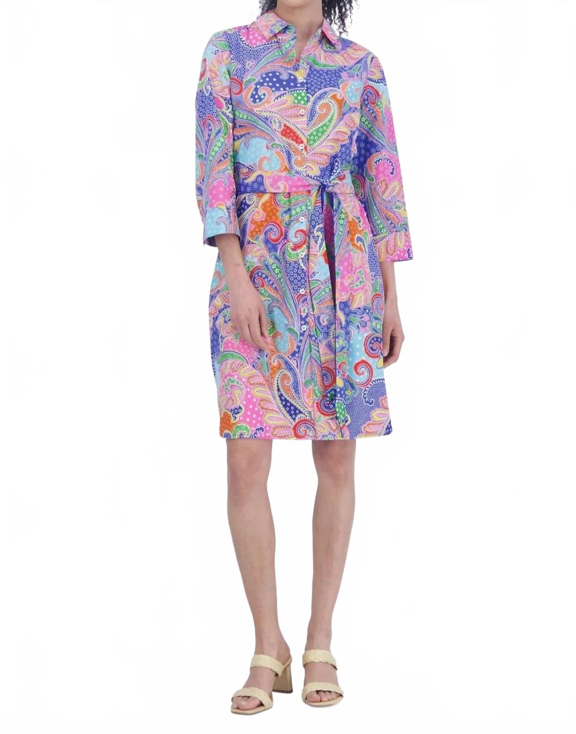 Платье Rocca с рукавом 3/4 в весеннем мультиколорном пейсли Foxcroft
Платье Rocca с рукавом 3/4 в весеннем мультиколорном пейсли Foxcroft