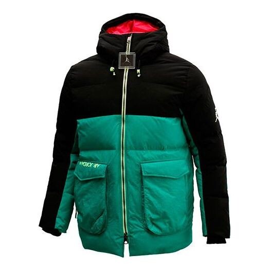 Пуховик Air Jordan Casual Sports hooded Stay Warm Down Jacket Black Green Colorblock, черный 
Пуховик Air Jordan Casual Sports hooded Stay Warm Down Jacket Black Green Colorblock, черный