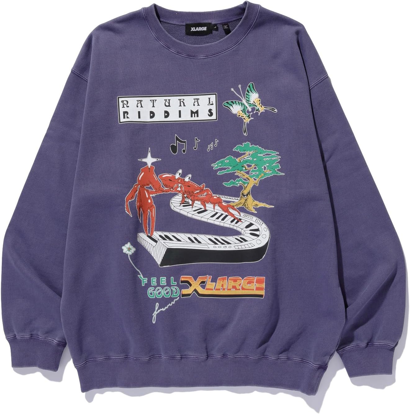 Мужская толстовка XLARGE с круглым вырезом и натуральными ребристыми вставками, фиолетовый
Мужская толстовка XLARGE с круглым вырезом и натуральными ребристыми вставками, фиолетовый