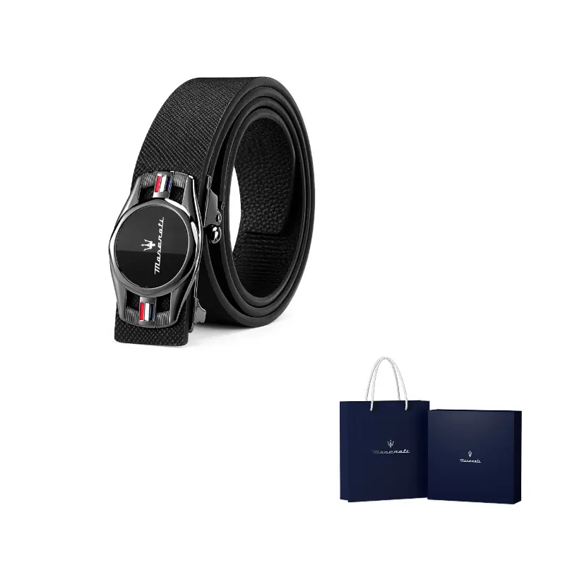 Maserati Мужской кожаный ремень из коровьей кожи черный шириной 3.4 см, Black
Maserati Мужской кожаный ремень из коровьей кожи черный шириной 3.4 см, Black