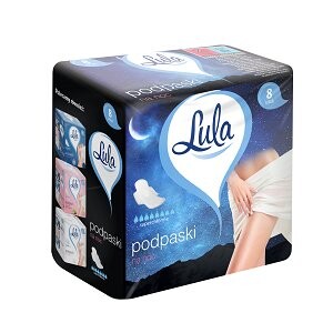 Гигиенические прокладки ночные, 8 шт. Lula
Гигиенические прокладки ночные, 8 шт. Lula