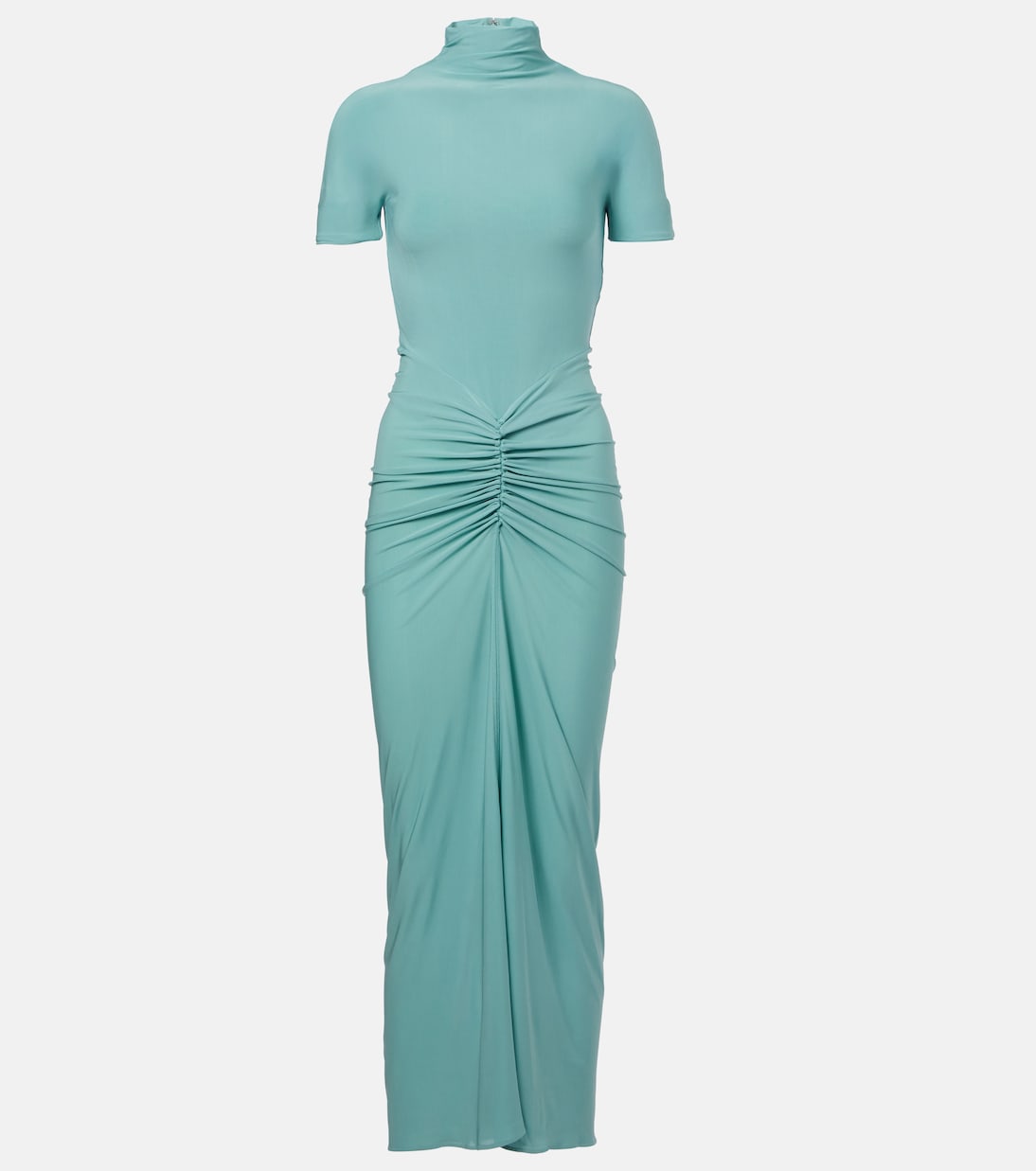 Платье макси из джерси с рюшами Alaïa, Bleu Ocean
Платье макси из джерси с рюшами Alaïa, Bleu Ocean