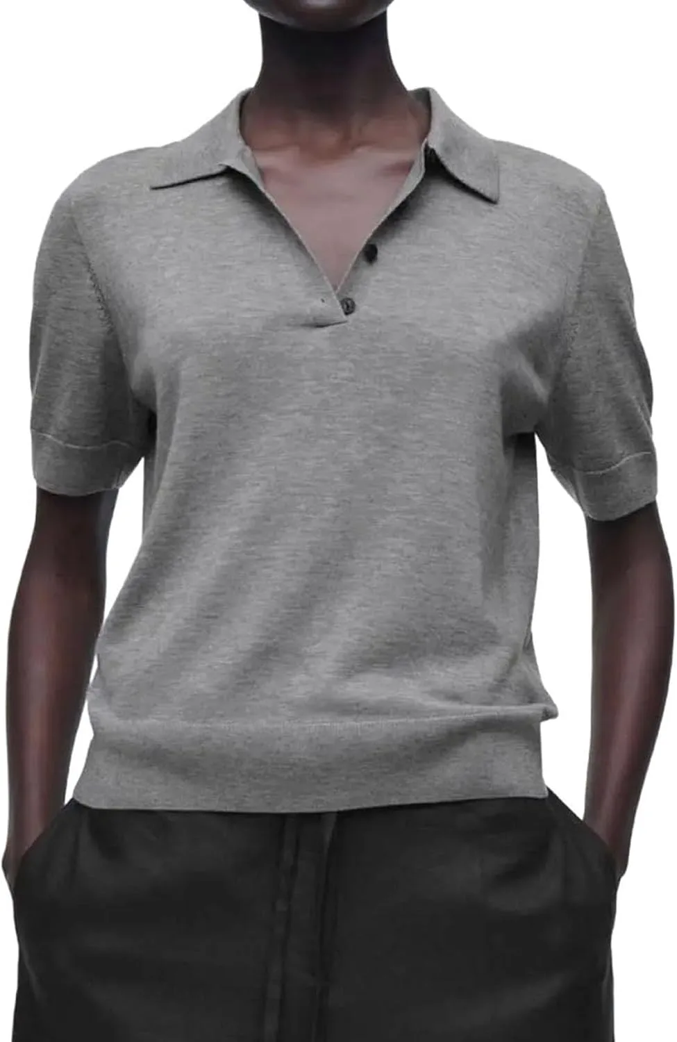 Женский вязаный пуловер Polo из шерстяной смеси
Женский вязаный пуловер Polo из шерстяной смеси