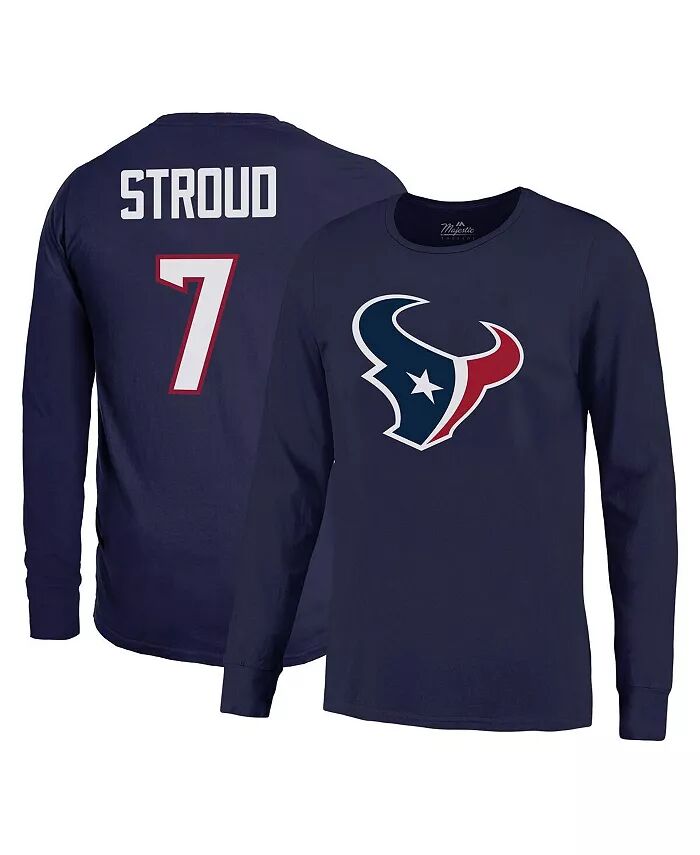 Мужская футболка с длинным рукавом CJ Stroud Navy Houston Texans с именем и номером Majestic
Мужская футболка с длинным рукавом CJ Stroud Navy Houston Texans с именем и номером Majestic