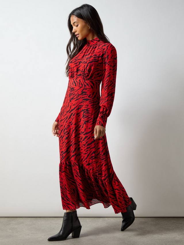 Зебра печати с завязками на спине платье миди Ro&Zo, красный
Зебра печати с завязками на спине платье миди Ro&Zo, красный