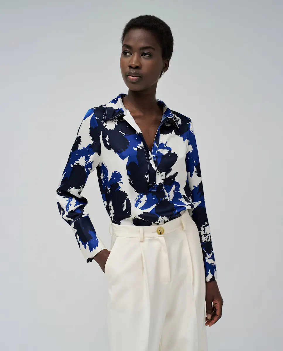 Женская блуза с длинным рукавом и отложным воротником Salsa Jeans, синий
Женская блуза с длинным рукавом и отложным воротником Salsa Jeans, синий