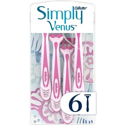 Одноразовые женские бритвы Simply Venus 3 со смазывающей полоской, Gillette
Одноразовые женские бритвы Simply Venus 3 со смазывающей полоской, Gillette