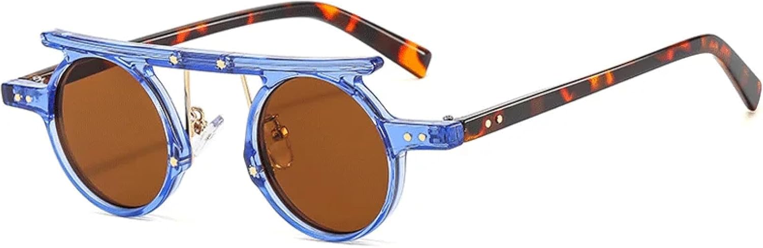 Солнцезащитные очки с защитой UV400 | Круглые панк-очки с маленькими градиентными линзами | Для женщин и мужчин, для занятий спортом на открытом воздухе и вождения DSVIGF, Leopardblue Tea
Солнцезащитные очки с защитой UV400 | Круглые панк-очки с маленькими градиентными линзами | Для женщин и мужчин, для занятий спортом на открытом воздухе и вождения DSVIGF, Leopardblue Tea