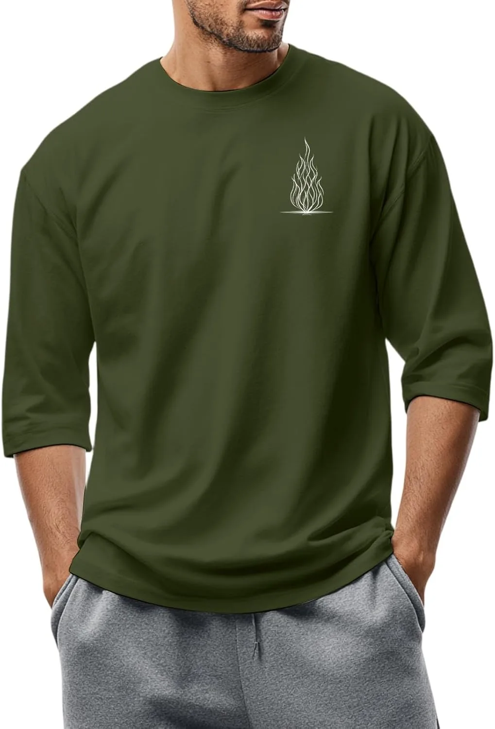 Футболка мужская Casual с 3/4 рукавом и 2D принтом Kvsozwuty
Футболка мужская Casual с 3/4 рукавом и 2D принтом Kvsozwuty