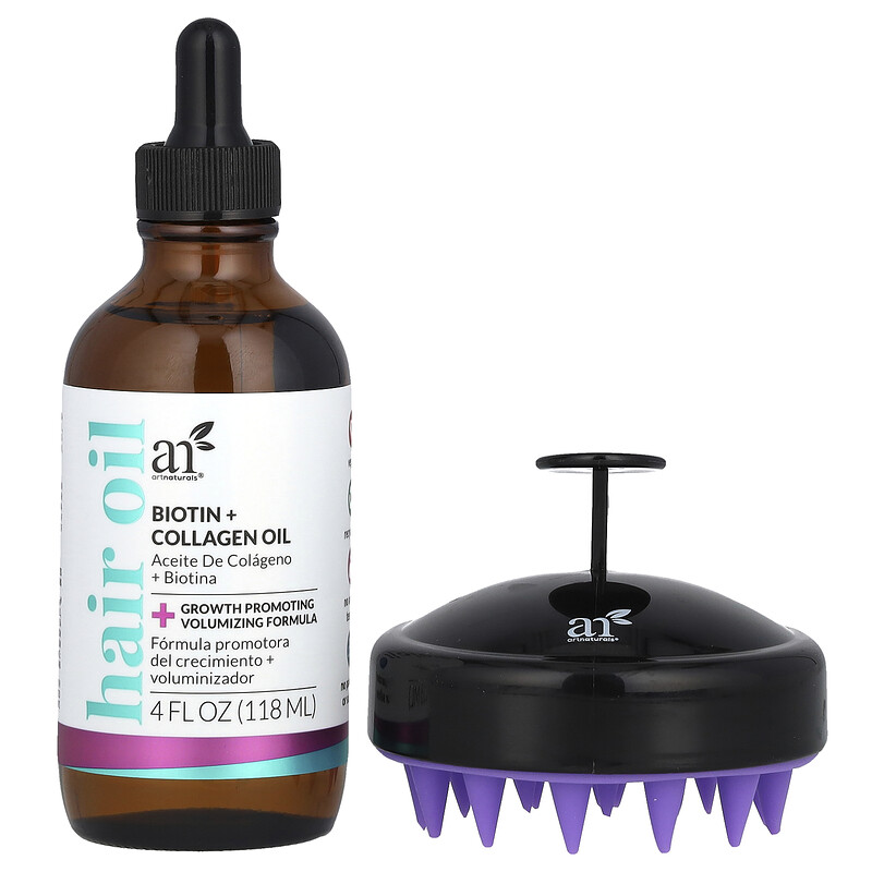 artnaturals, Набор для роста волос, биотин + коллагеновое масло, набор из 2 предметов
artnaturals, Набор для роста волос, биотин + коллагеновое масло, набор из 2 предметов