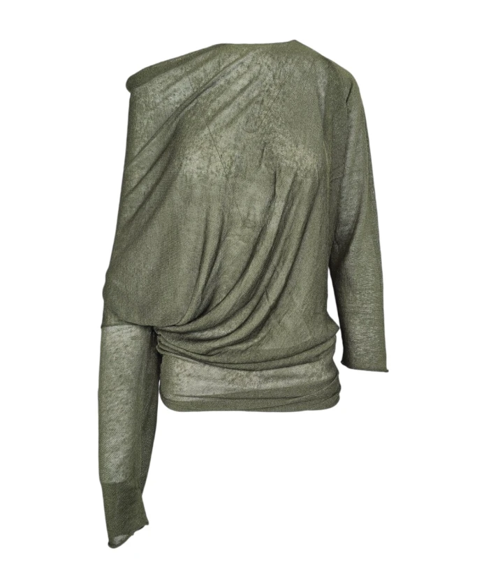 Льняной свитер в военном стиле P.A.R.O.S.H., зеленый
Льняной свитер в военном стиле P.A.R.O.S.H., зеленый