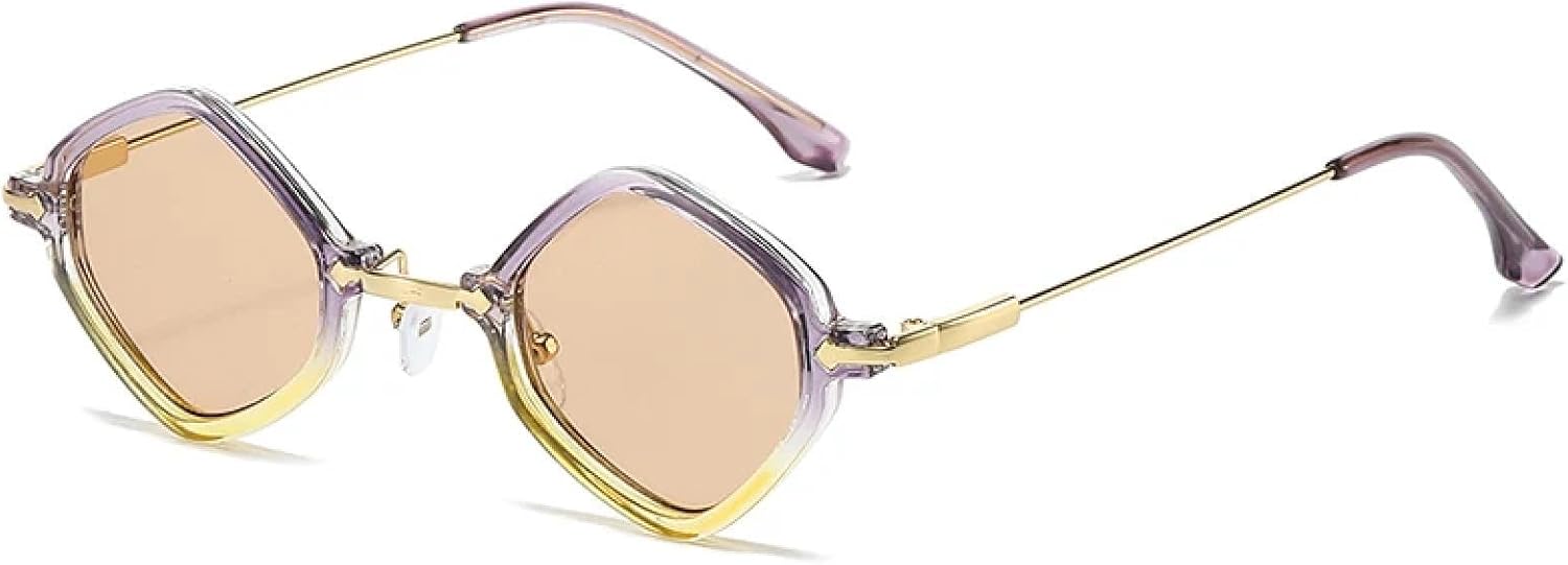 Ретро-солнцезащитные очки в форме маленького многоугольника для женщин и мужчин, с прозрачными линзами с градиентом «океан», защитой от УФ-излучения UV400, в стиле панк TVTBBVV, Purple Champagne
Ретро-солнцезащитные очки в форме маленького многоугольника для женщин и мужчин, с прозрачными линзами с градиентом «океан», защитой от УФ-излучения UV400, в стиле панк TVTBBVV, Purple Champagne