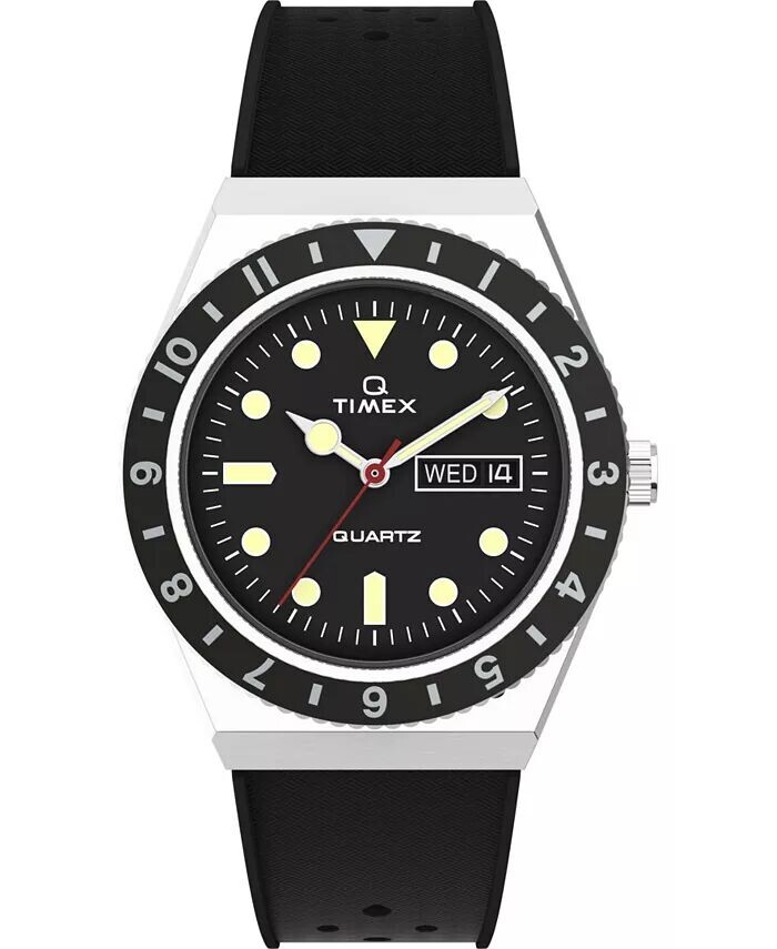 Мужские черные синтетические часы Q Diver 38 мм Timex
Мужские черные синтетические часы Q Diver 38 мм Timex