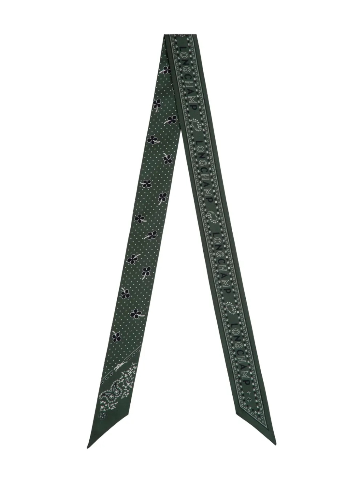 Французский шейный платок с узором «бандана» Longchamp, зеленый
Французский шейный платок с узором «бандана» Longchamp, зеленый