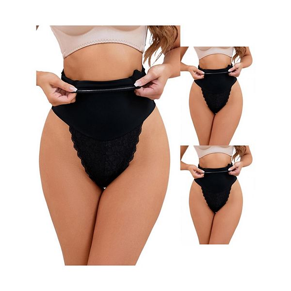 3 пачки женского кружевного корректирующего белья танга с высокой талией Inspire Chic, Black
3 пачки женского кружевного корректирующего белья танга с высокой талией Inspire Chic, Black
